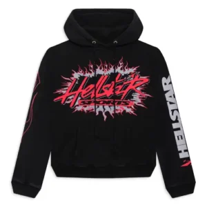 Black and Red Hellstar Sports Future Flame Hoodie