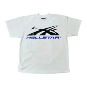 Blue and White Hellstar Gel Sport Logo T-shirt