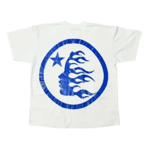 Blue and White Hellstar Gel Sport Logo T-shirt