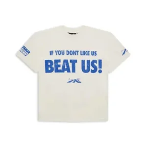 Blue and White Hellstar Sports Beat Us Tee